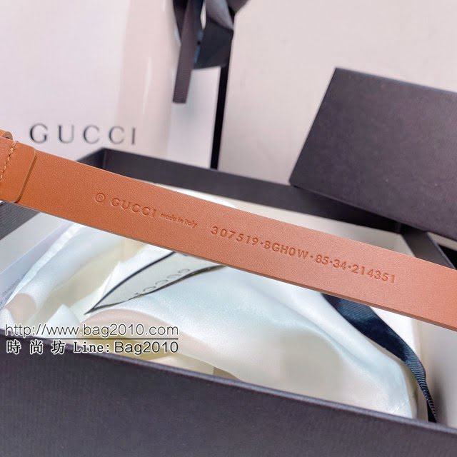 Gucci女士皮帶 古奇GG針扣簡約腰帶  jjp1305